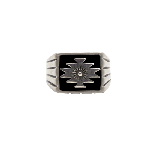 Southwestern Pewter Ring, Black NEW!!