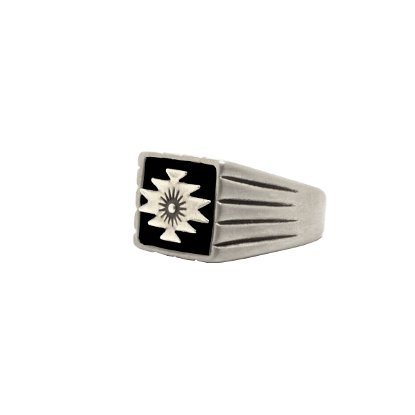 Southwestern Pewter Ring, Black NEW!!