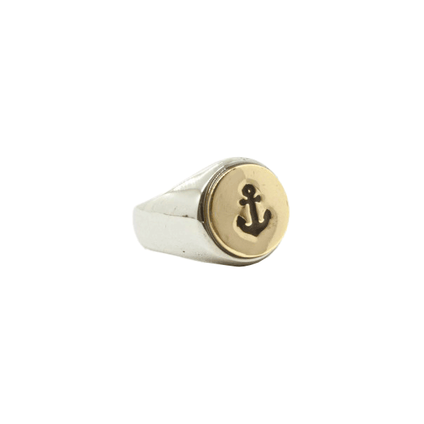 Brass Anchor Signet Ring NEW!!