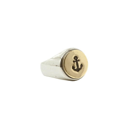 Brass Anchor Signet Ring NEW!!