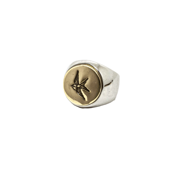 Brass Sparrow Signet Ring NEW!!