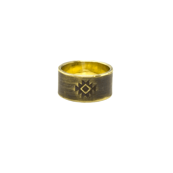 Native Style Ring In Solid Brass NEW!!
