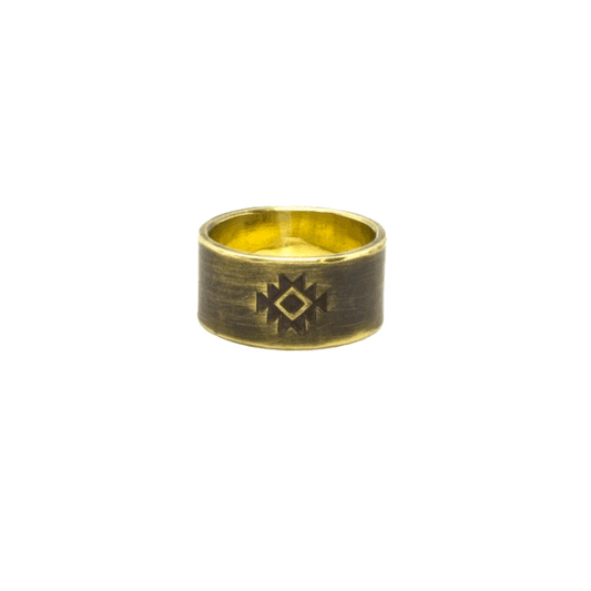 Native Style Ring In Solid Brass NEW!!