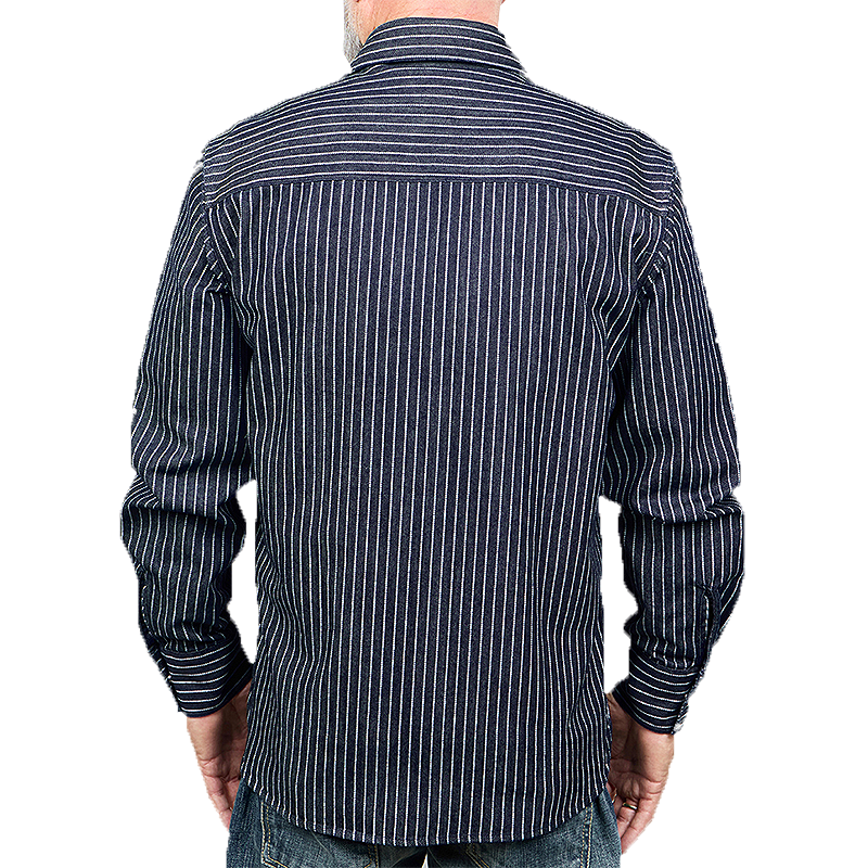 1937 Roamer Shirt, Blue Wabash Denim