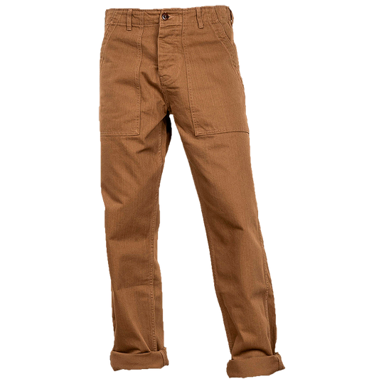 Pike Brothers OG-107 Pant in brown, seen from the front