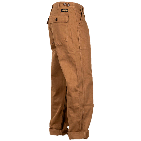 Pike Brothers OG-107 Pant in brown, seen from the side