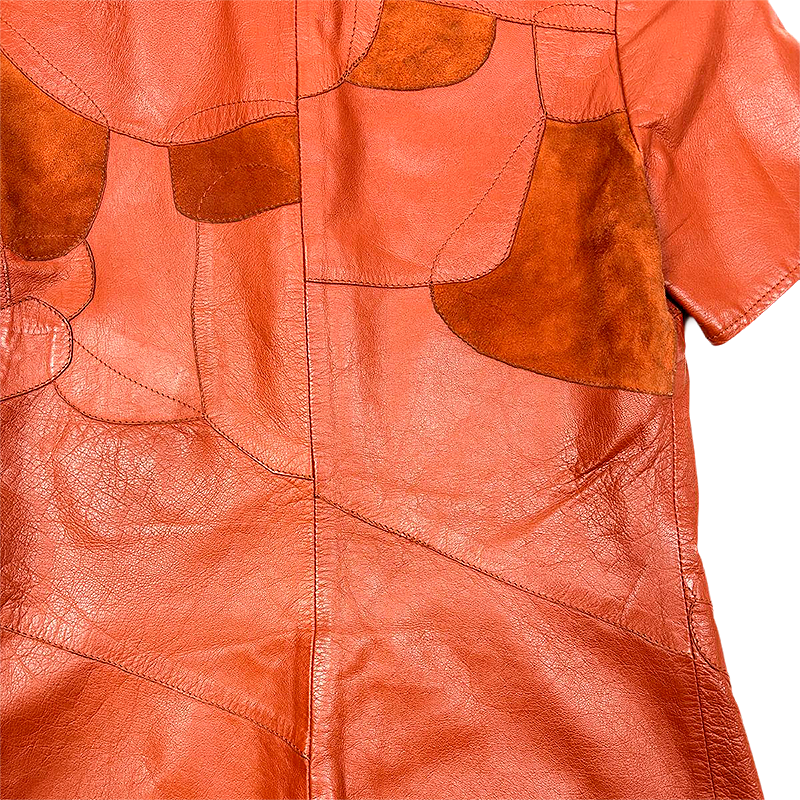 1970s Women's Short Sleeve Leather Jacket