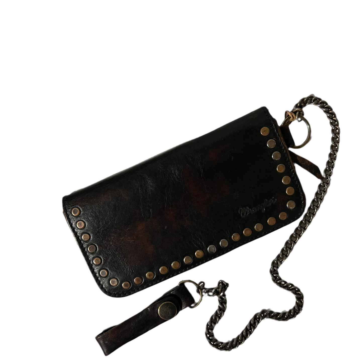 Wrangler Leather Wallet + Chain