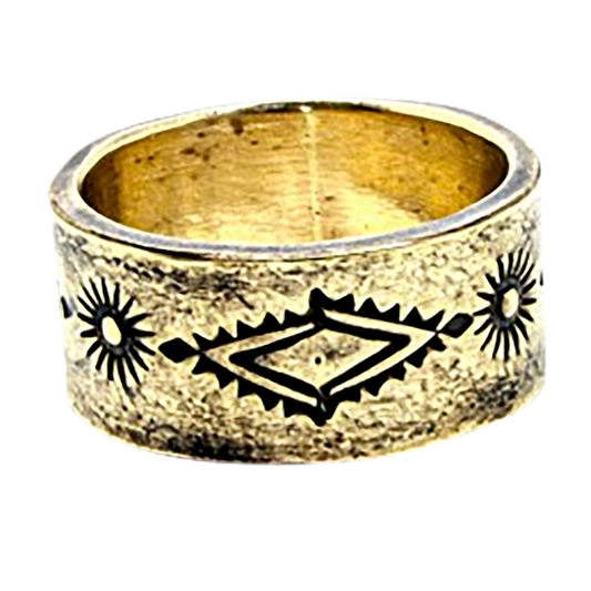 Solid Brass Native Style Ring