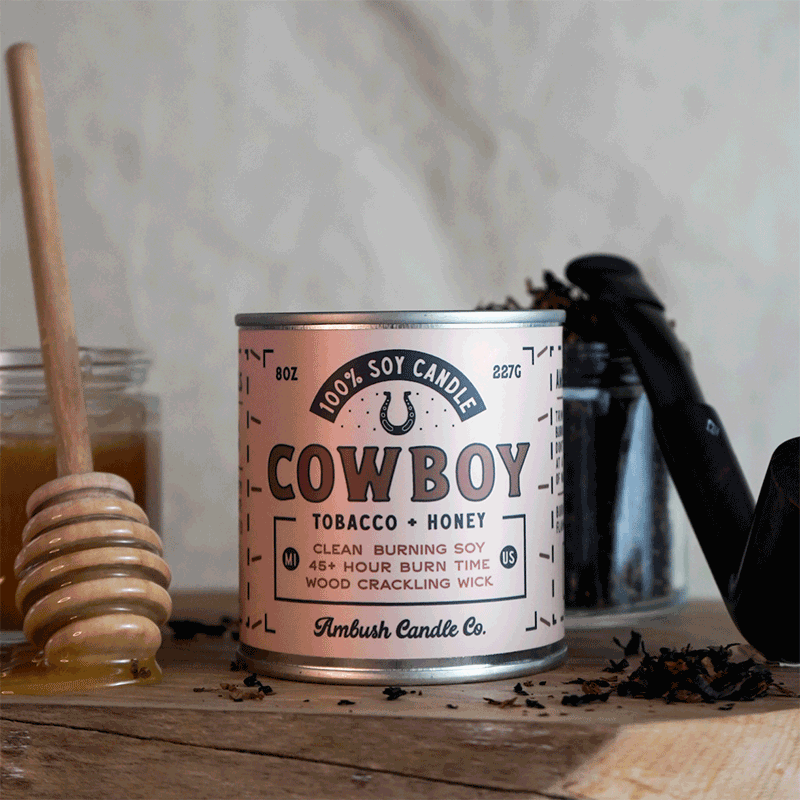 Cowboy Candle – Tobacco & Honey