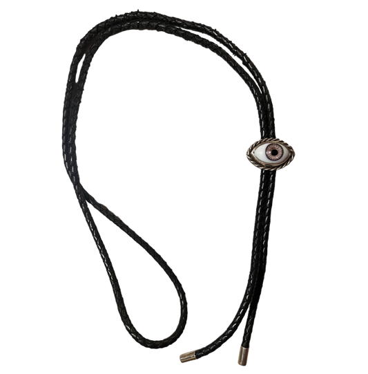 Handmade Silver Bolotie With Handpainted Eye