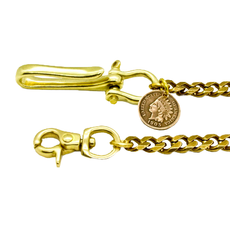 Wallet Curb Chain With A 1900s Penny