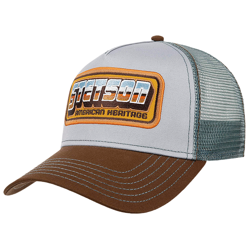 Stetson Chrome Trucker Cap in brown