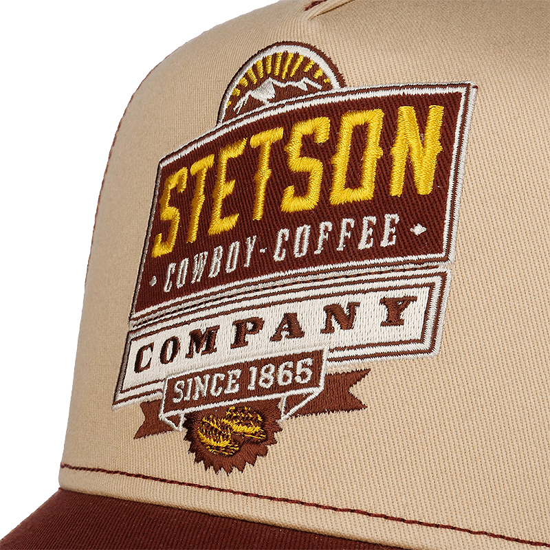 Cowboy Coffee Trucker Cap close-up
