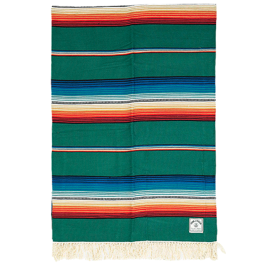 Iron & Resin Del Sol Blanket in green.