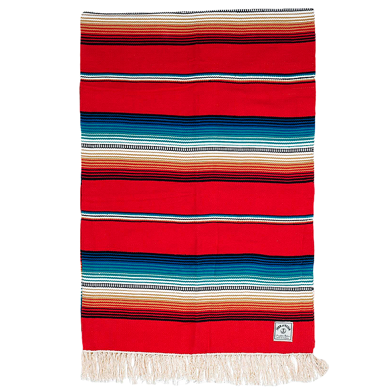 Iron & Resin Del Sol Blanket in red.