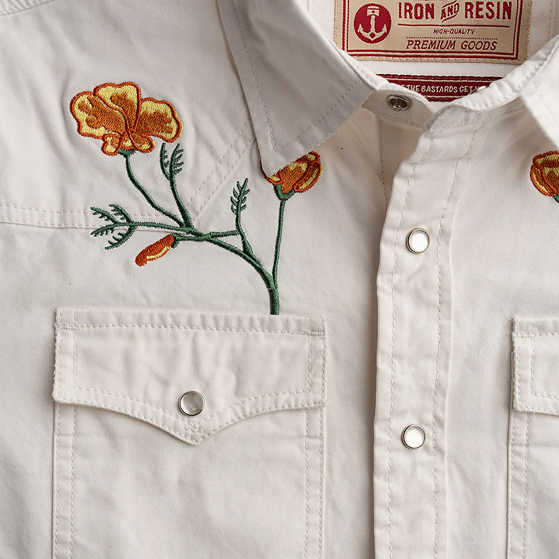 Iron & Resin Field Twill Shirt details