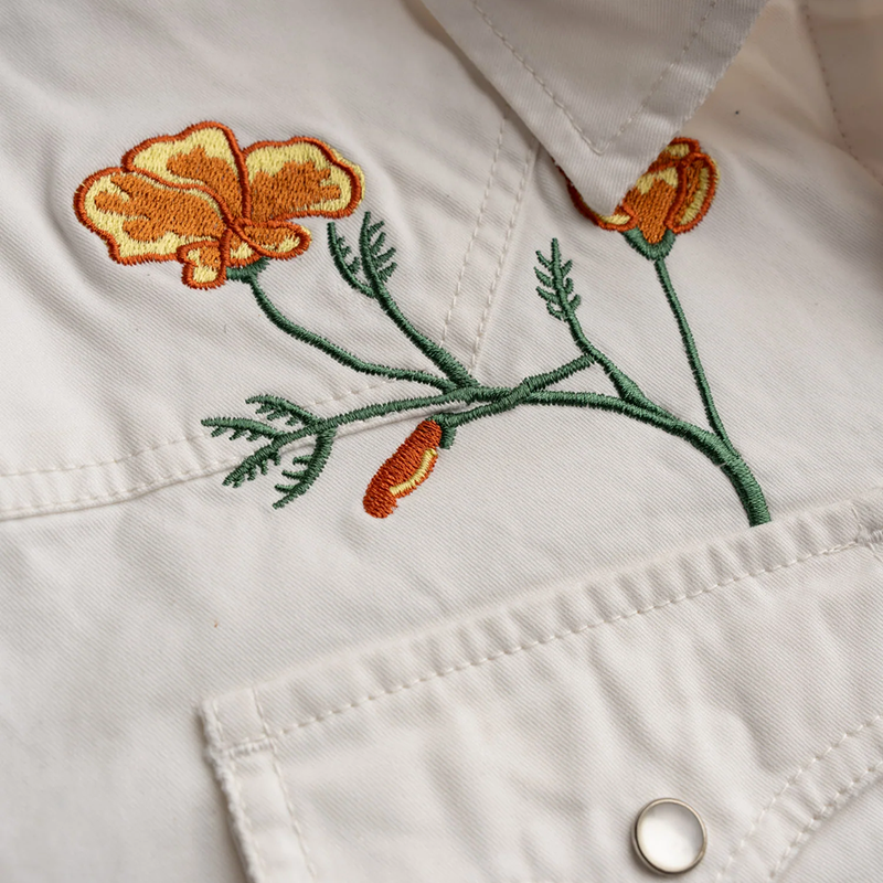 Iron & Resin Field Twill Shirt embroidery