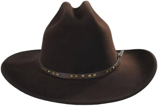 Bailey Chisolm LiteFelt Western Hat in Beaver colorway, seen from the front