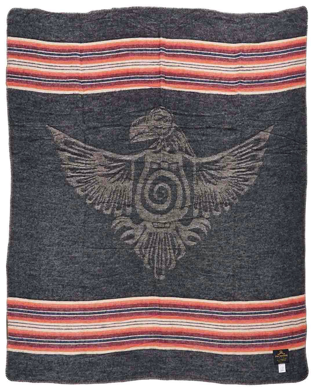 1969 Denakatee Wool Blanket In Faded Black