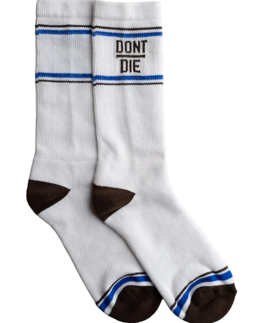 Iron & Resin Good Luck Sock, White