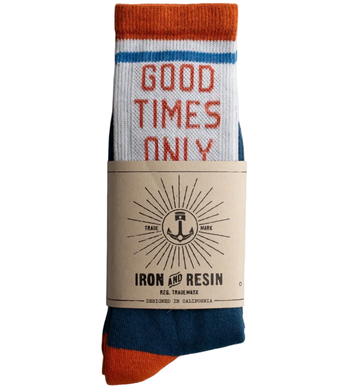 Iron & Resin Good Times Sock, Blue