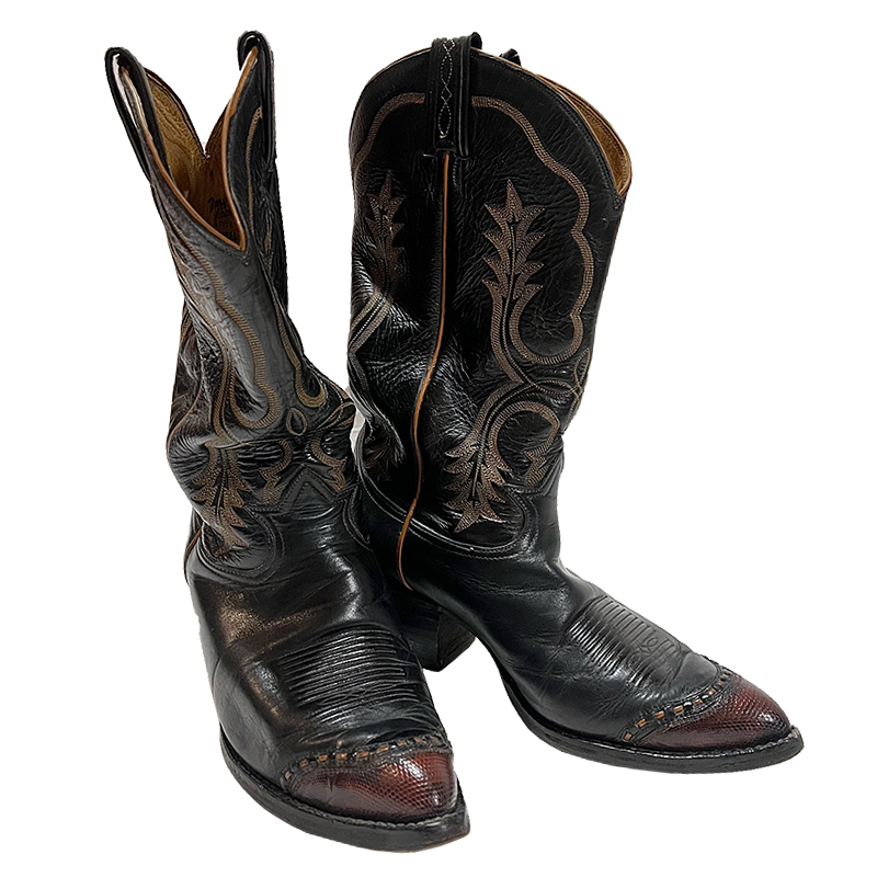 Cowboy Boots With Lizard Toe Caps
