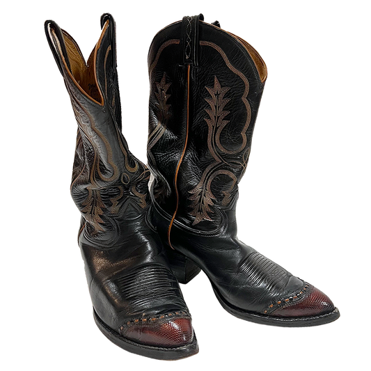 Cowboy Boots With Lizard Toe Caps