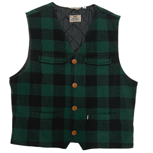 1990s White Tab Wool Vest