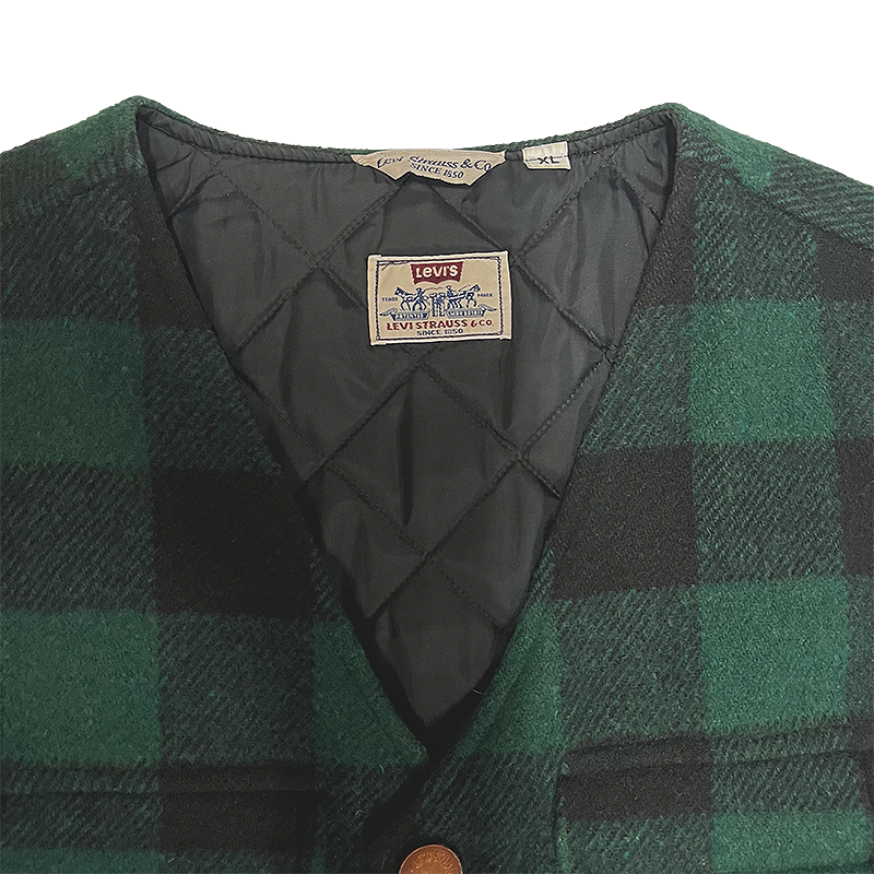 1990s White Tab Wool Vest