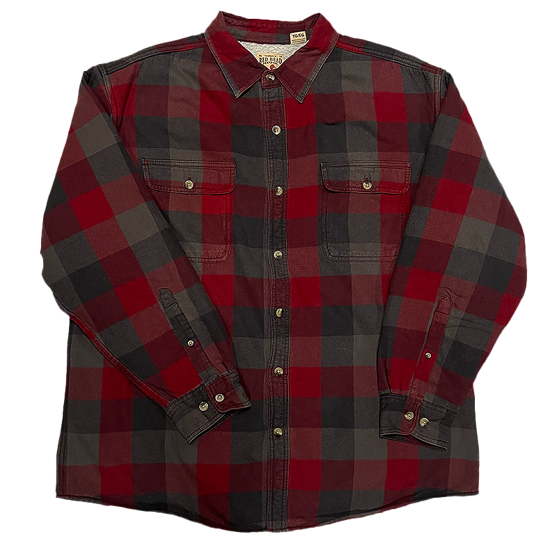 Sherpa-Lined Flannel Shirt