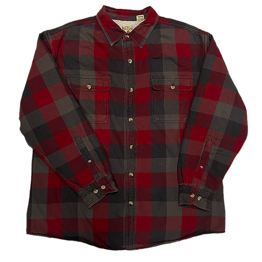Sherpa-Lined Flannel Shirt