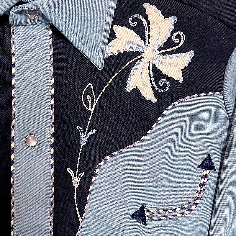1970s Embroidered Western Shirt