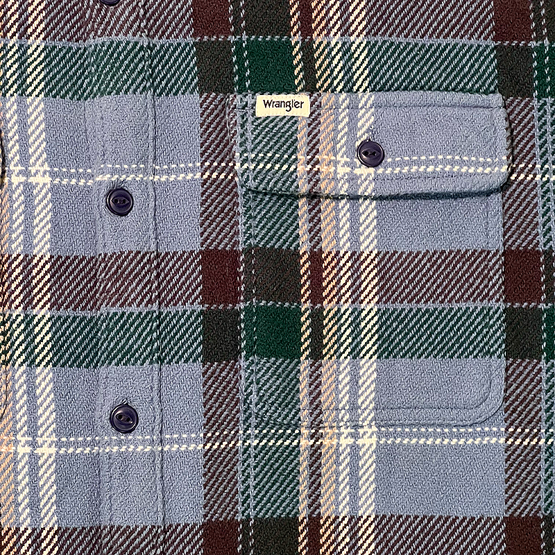Wrangler Heavy Flannel Shirtjacket chest pocket
