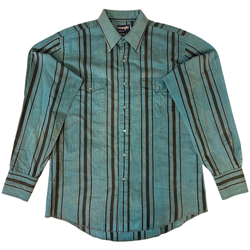 1990s Wrangler Cowboy Cut Western Shirt with X-Long Tails
