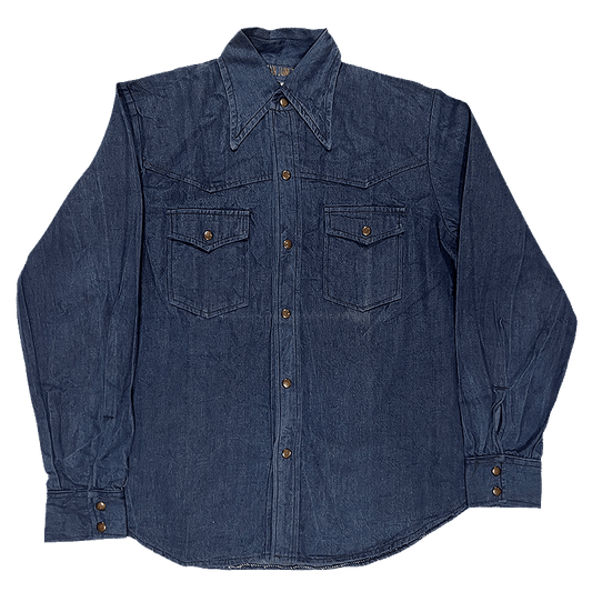 1970s Unused Western Denim Shirt