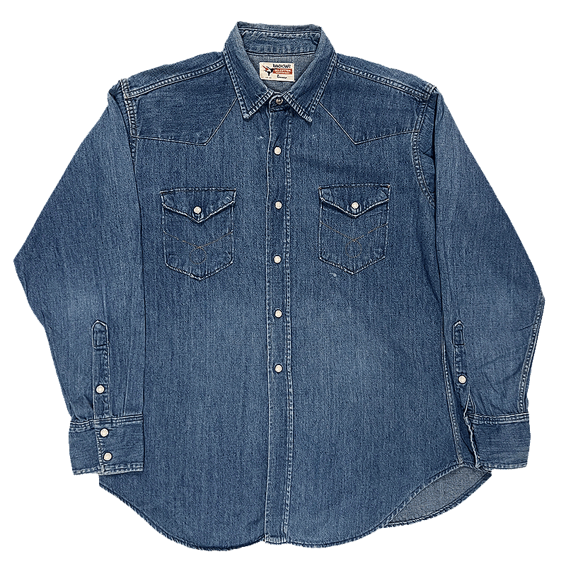 !Rare! 1960s US-Made Western Denim Shirt