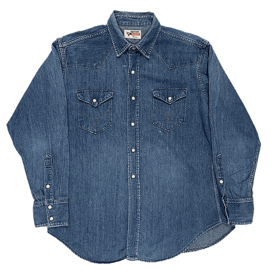 !Rare! 1960s US-Made Western Denim Shirt