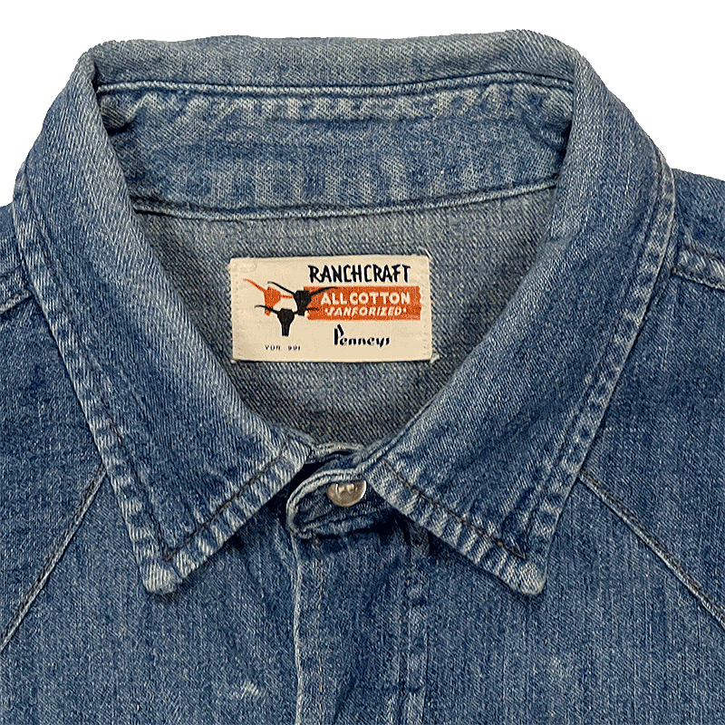 !Rare! 1960s US-Made Western Denim Shirt