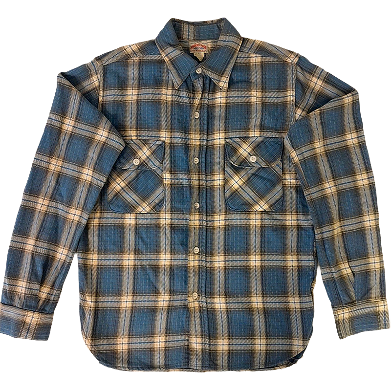 8HU Flannel Work Shirt Made In Japan