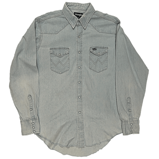 1990s US-Made Western Denim Shirt