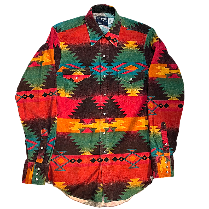 1990s Aztec Western Flannel