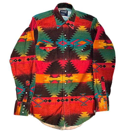1990s Aztec Western Flannel
