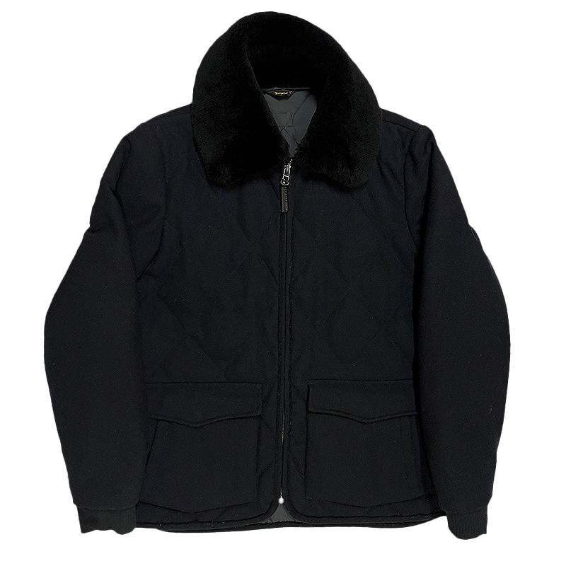 Fur-Collar Wool-Blend Coat