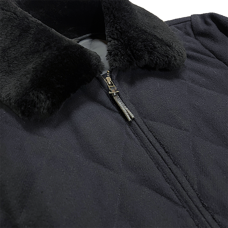 Fur-Collar Wool-Blend Coat