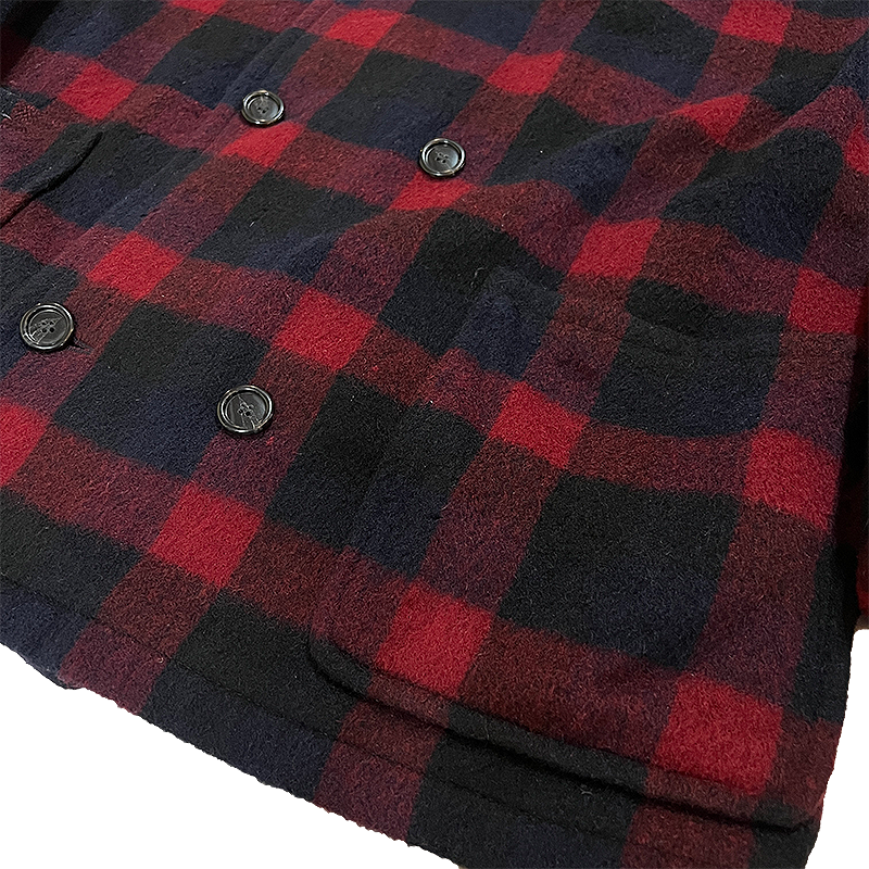Double-Brested Wool Blend Coat