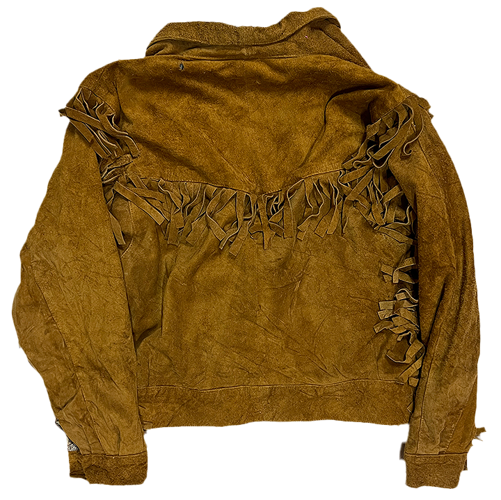 Women's Double-Brested Fringed Suede Jacket