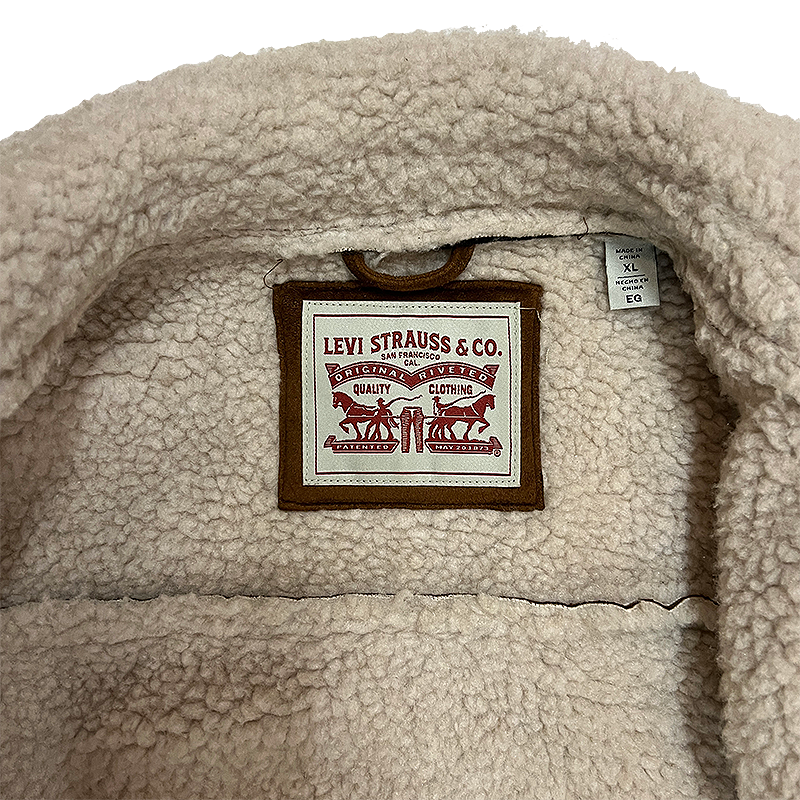 Faux-Suede Sherpa-Lined Trucker