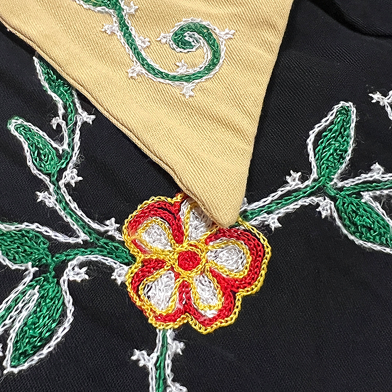 1950s Gabardine Western Shirt With Chainstitching