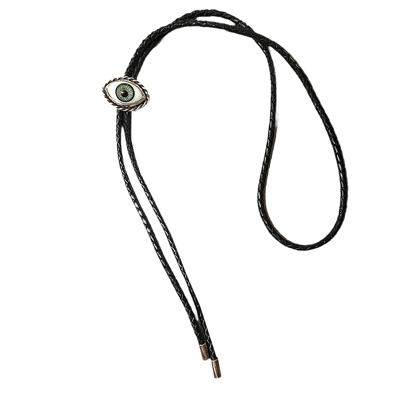 Handmade Silver Bolotie With Handpainted Eye